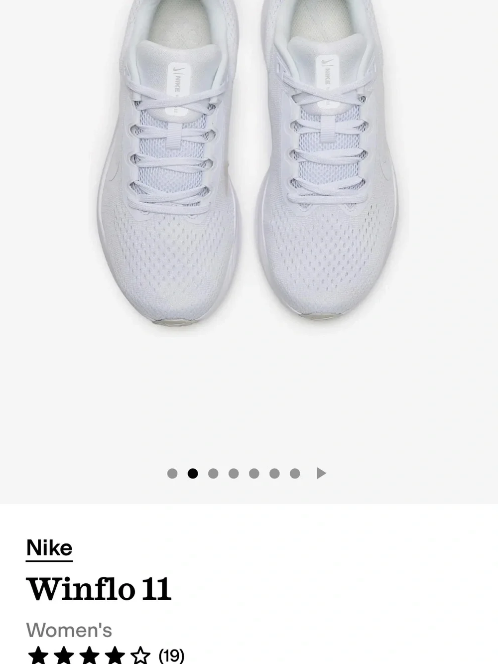 Nike Women's White Mesh Athletic Sneakers